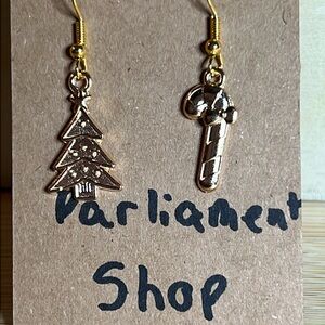 B1G2 free- Christmas tree and candy cane earrings.